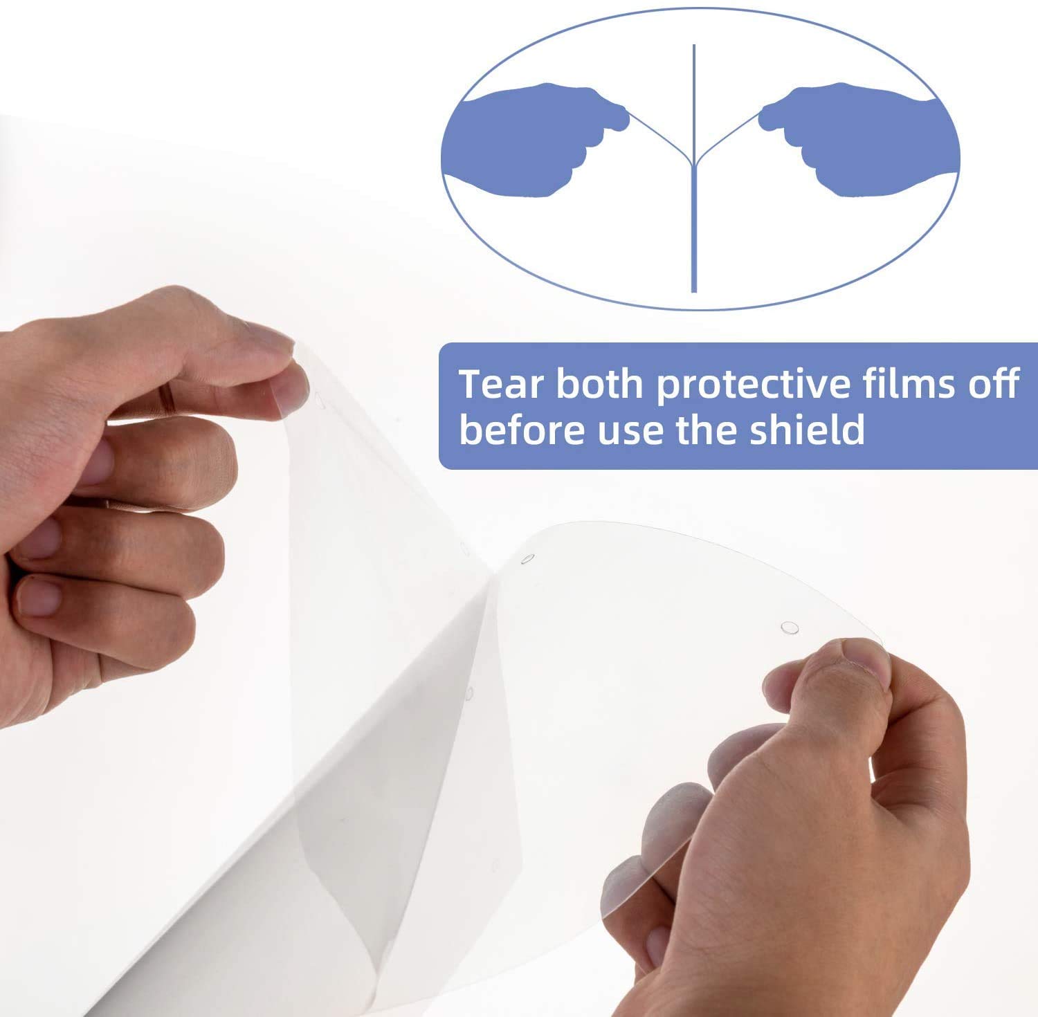 Reusable Clear Anti-Fog Kids Safety Face Shields - 200 Washable Face Masks with Soft Sponge Padding & Adjustable Headband - Ideal for School, Playdates & Public Outings - MAGID Brand (200 Pre-Assembled Shields)