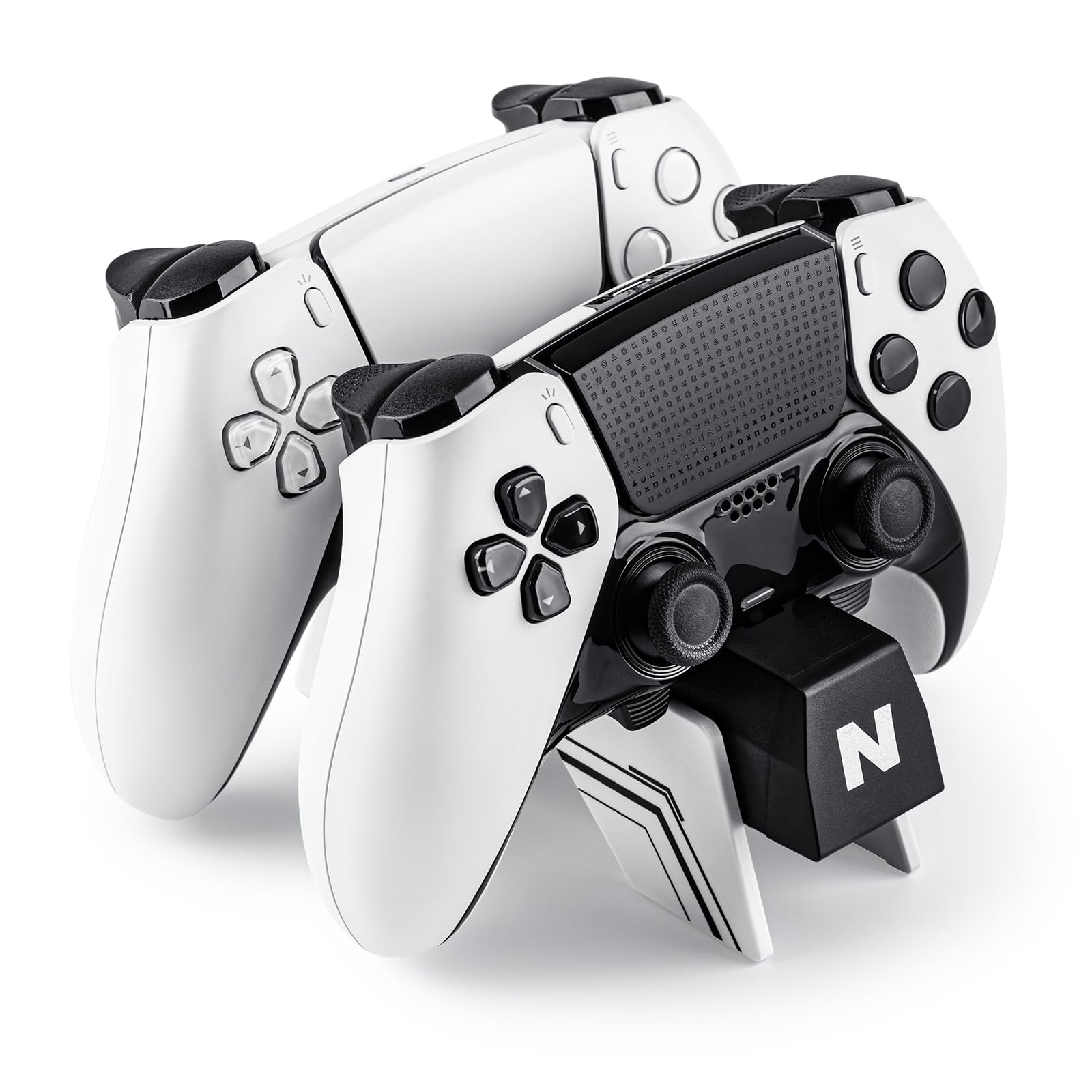 NiTHO PS5 Controller Charging Station - Fast Charging Dock for PS5 & Edge Controllers, Playstation 5 DualSense Charger (White) | Perfect for Gaming Setup & Multi-Controller Charging