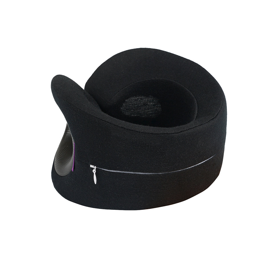 CABEAU Evolution X Travel Pillow - Black & White for Neck Support on Airplanes, Cars & Home Use - Comfortable & Ergonomic Design for Long Flights & Road Trips