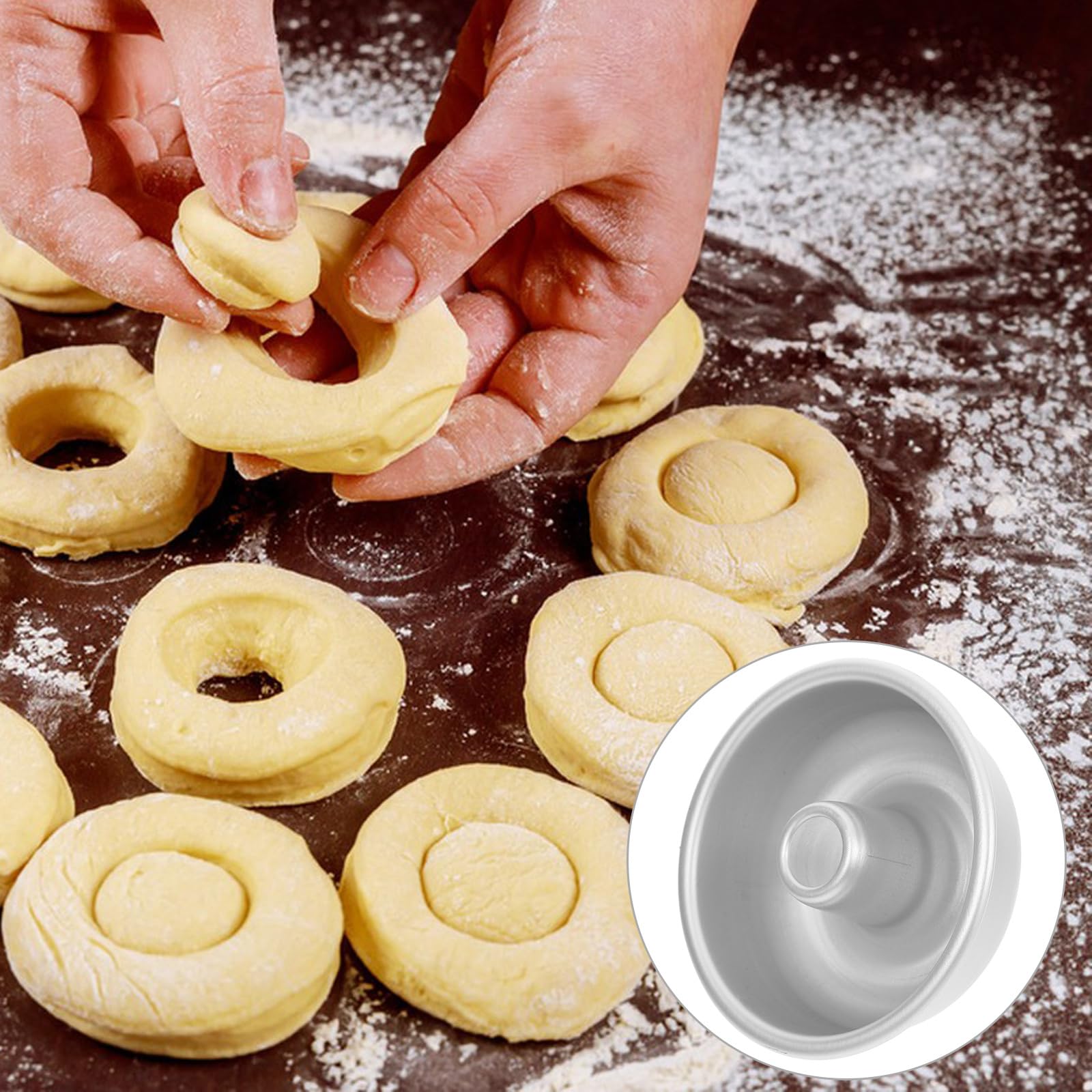 Premium Aluminum Alloy Donut Baking Mold - DIY Cake Donut Maker for Home Bakeries - Heavy Duty Pressing Mold for Perfect Donuts - Ideal for Birthday Parties, Holiday Baking & Professional Dessert Shops
