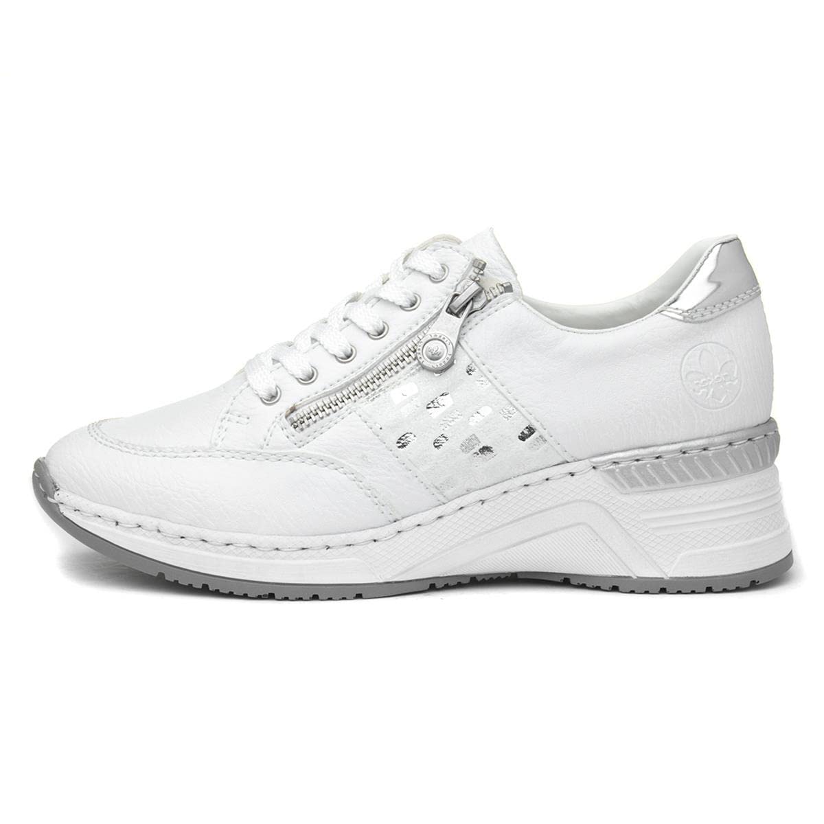 Rieker Women's Comfortable Low-Top Sneakers - Lightweight Walking Shoes for Women - Casual Fashion Sneakers for Everyday Wear, Work, and Travel