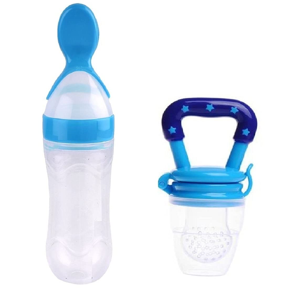 Lappu Baby Silicone Food Feeder - Safe & Reusable Infant Fruit & Vegetable Nibbler for Semi-Solid Foods - Perfect for Teething Babies & Introducing Solids (Multicolor 13) - Ideal for On-the-Go Feeding & Mess-Free Snacking