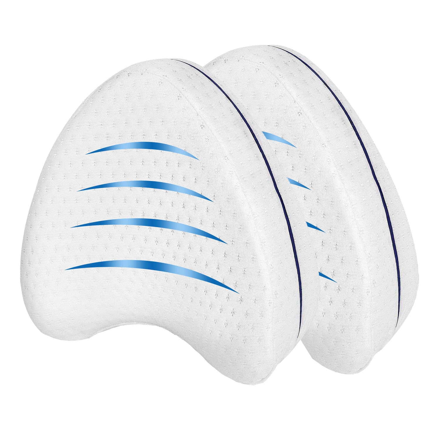 Memory Foam Knee Pillow for Back Pain Relief - Side Sleepers & Pregnancy Support
