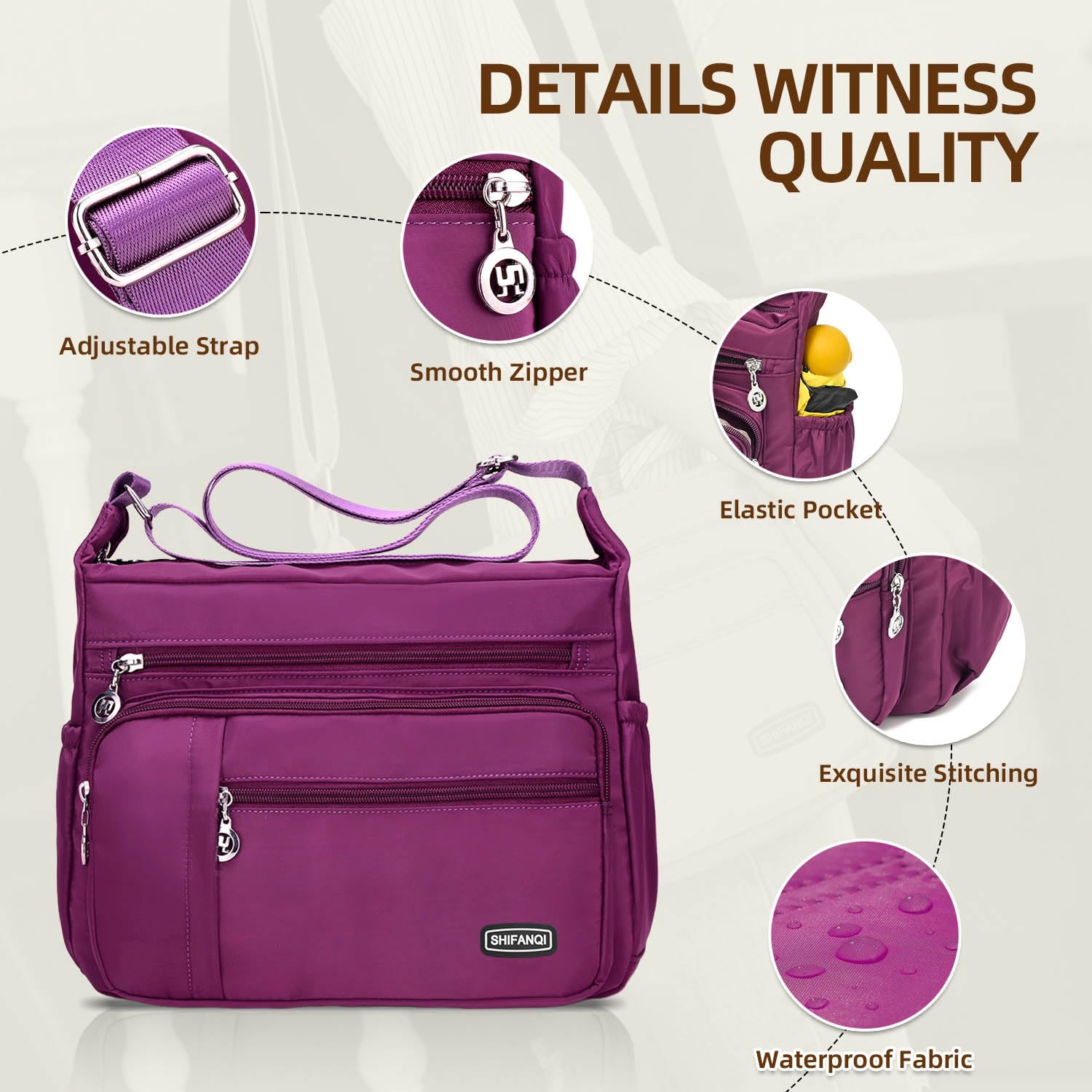 Stylish Women's Crossbody Bag with Multiple Pockets - Fashion Shoulder Purse for Daily Use, Travel & Work | Perfect for Commuting, Shopping and Weekend Outings