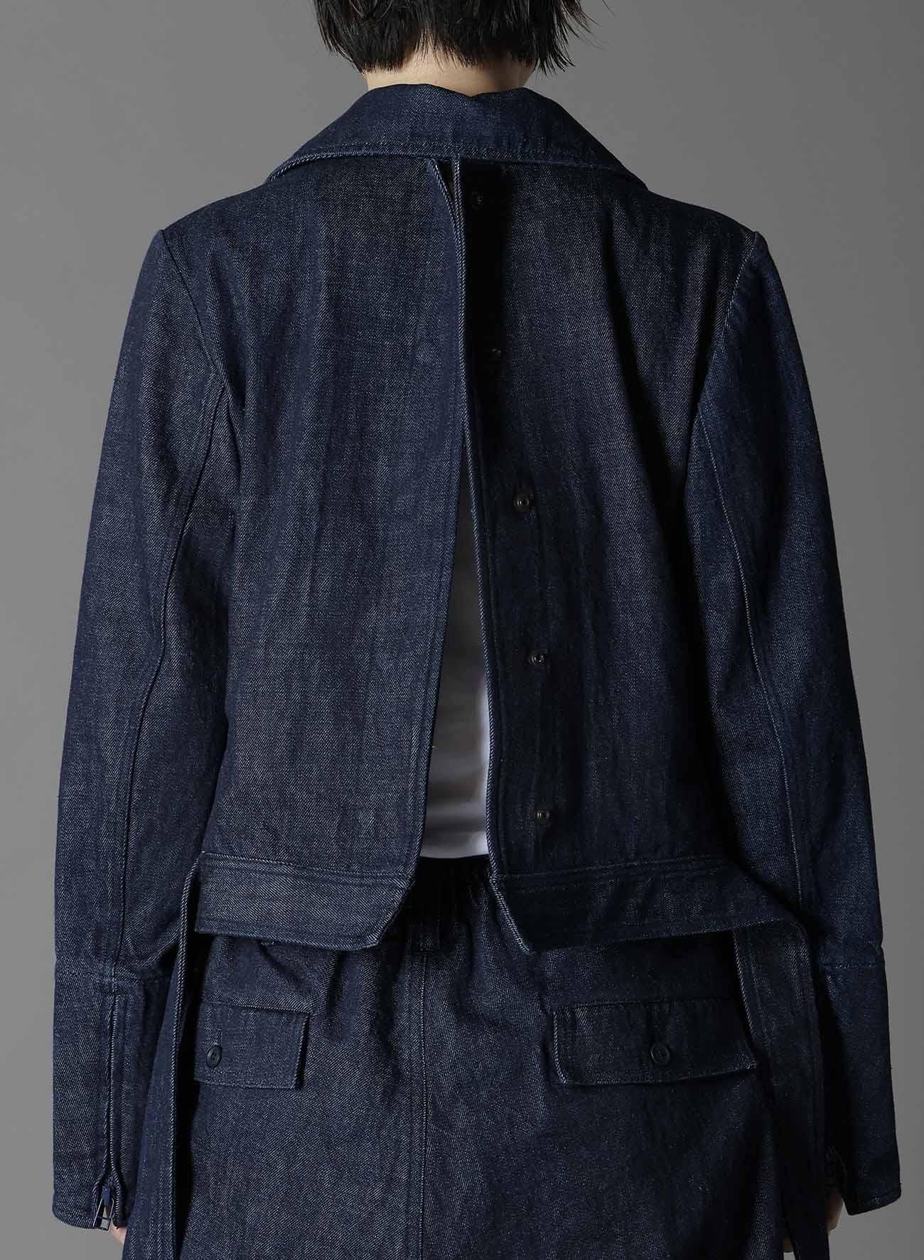 12OZ Denim Back Cutout Short Jacket for Women - Stylish Distressed Denim Jacket with Unique Back Design - Perfect for Casual Outfits, Layering, and Streetwear Fashion