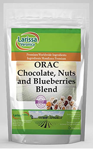 ORAC Chocolate Nuts and Blueberries Blend - Healthy Snack Mix with Dark Chocolate, Almonds & Blueberries (16 oz, 2 Pack) - Perfect for Office Snacks, Hiking Trails and Gift Baskets