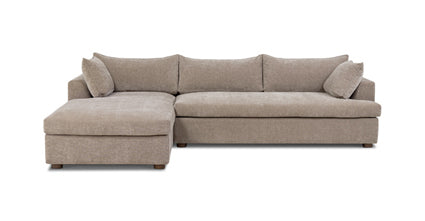 Milo Left Facing Sectional Sofa with Storage | Modern L-Shaped Couch for Living Room | Perfect for Small Spaces & Family Gatherings