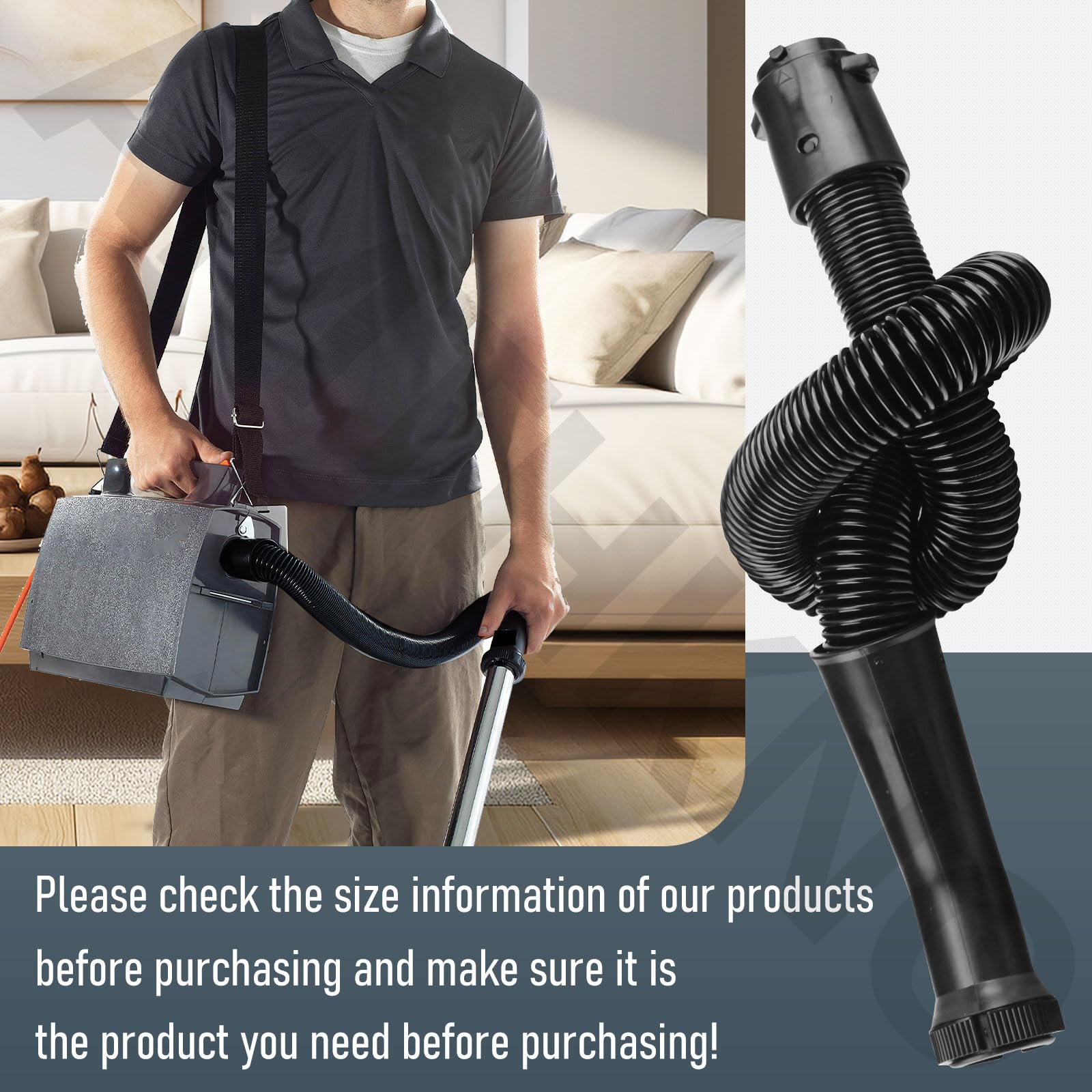 Hoover PortaPower Dialamatic Vacuum Hose - Compatible with C2094, CH30000 & Commercial Shoulder Vac Models (Part# 43434239) - Durable Replacement for Home & Office Cleaning