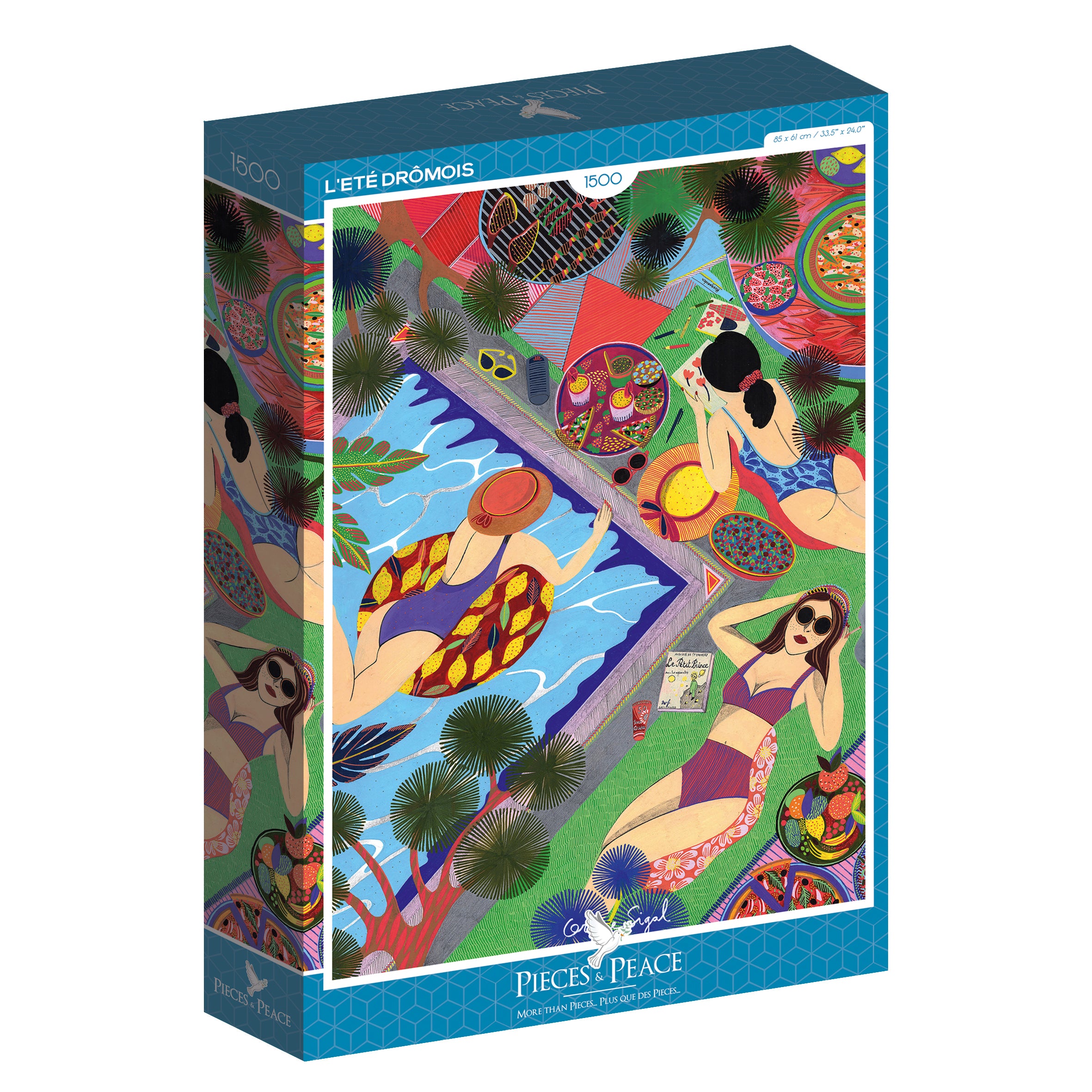 Drome Summer 1500 Piece Jigsaw Puzzle for Adults - Colorful Beach Sunset Landscape - Challenging Puzzle Game for Family Bonding & Stress Relief