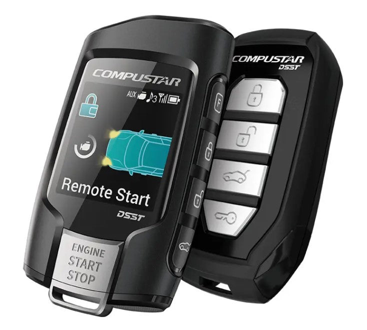 Compustar Q9 SS 2-Way LCD Remote Car Starter & Alarm System Kit - Secure Your Vehicle in Cold Winters & Hot Summers