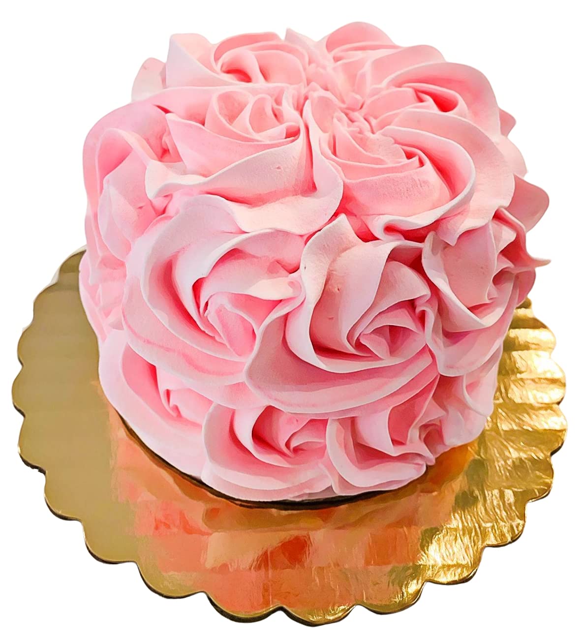Realistic Fake Mini Pink Rosette Cake - Artificial Cake Decor for Home & Party Decoration - Fake Cupcakes & Fake Cakes Display - Wedding, Birthday, Bakery Shop Decorations