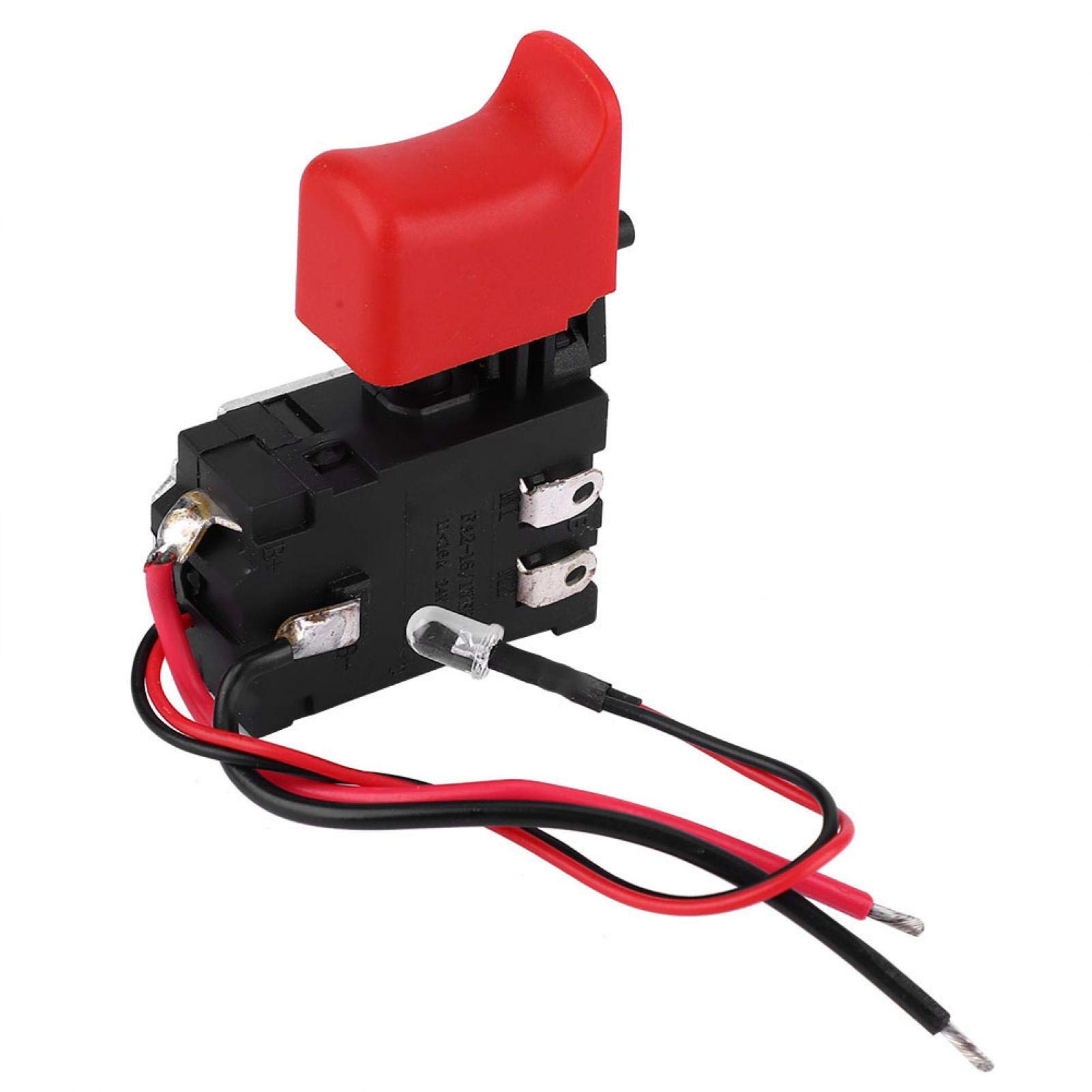Black Adjustable Speed CW/CCW Electric Drill Trigger Switch for 7.2V-24V DC Power Tools | Replacement Part for Drilling Speed Control | Perfect for DIY Projects, Woodworking & Home Repairs