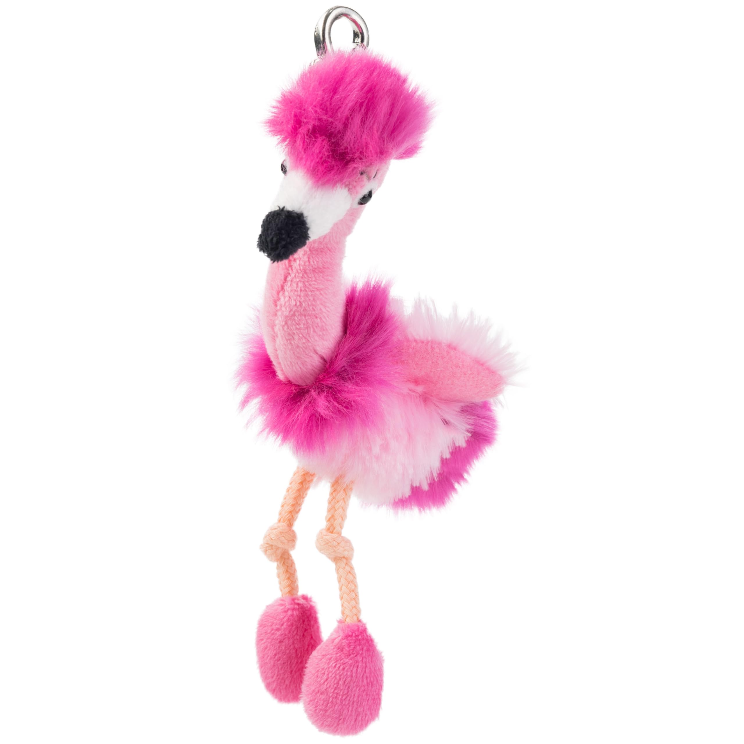 Schaffer 0233 Flamingo Plush Keychain - Cute Pink Flamingo Key Ring for Women & Girls - Perfect for Backpacks, Purses, Gifts & Travel Accessories