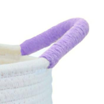 white with purple handle
