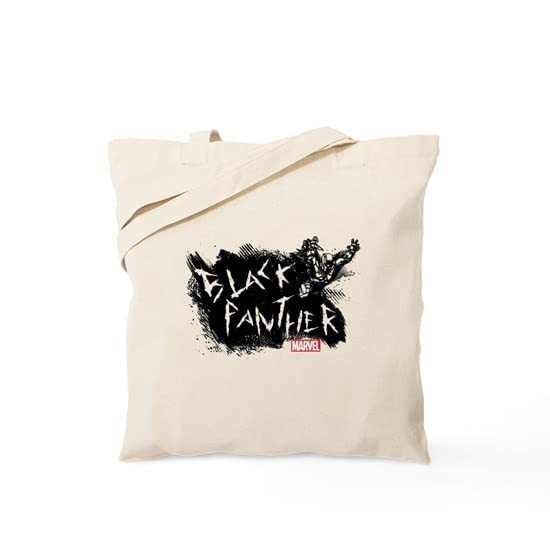 Black Panther Scratch Tote Bag - Natural Canvas Reusable Shopping Bag for Groceries, Beach & Everyday Use | Eco-Friendly & Durable