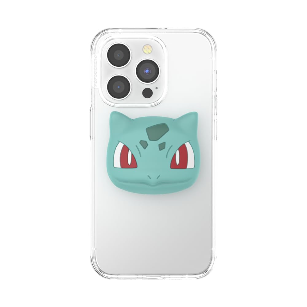 Pokemon PopSockets Phone Grip with Expanding Kickstand - Bulbasaur Face Design for iPhone & Android - Perfect for Gaming, Travel & Selfies