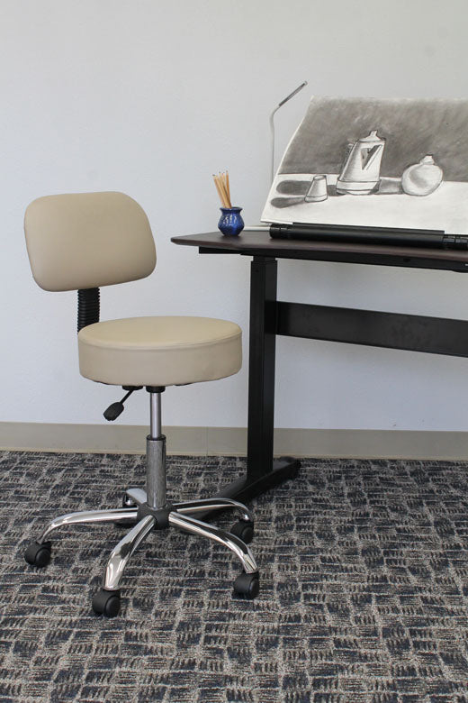 Ergonomic Adjustable Back Stool B245 - Comfortable Office Chair with Lumbar Support for Home & Workspace - Perfect for Desk Work, Gaming, and Study Sessions