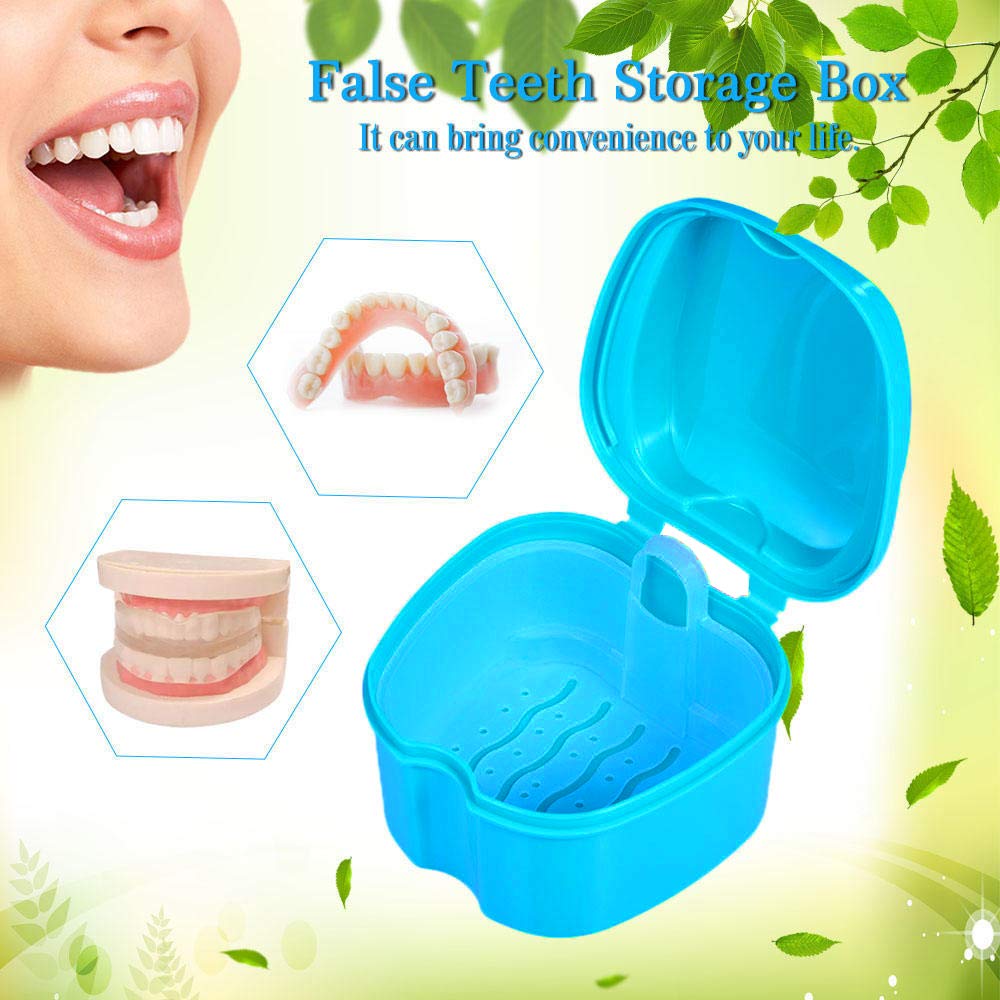 **Denture Bath Box & Cleaning Case - Complete Care for Dentures, Clear Braces, False Teeth, Mouth Guards, Night Guards & Retainers - Travel-Friendly (Black & White) - Perfect for Home, Travel & Daily Oral Hygiene**
