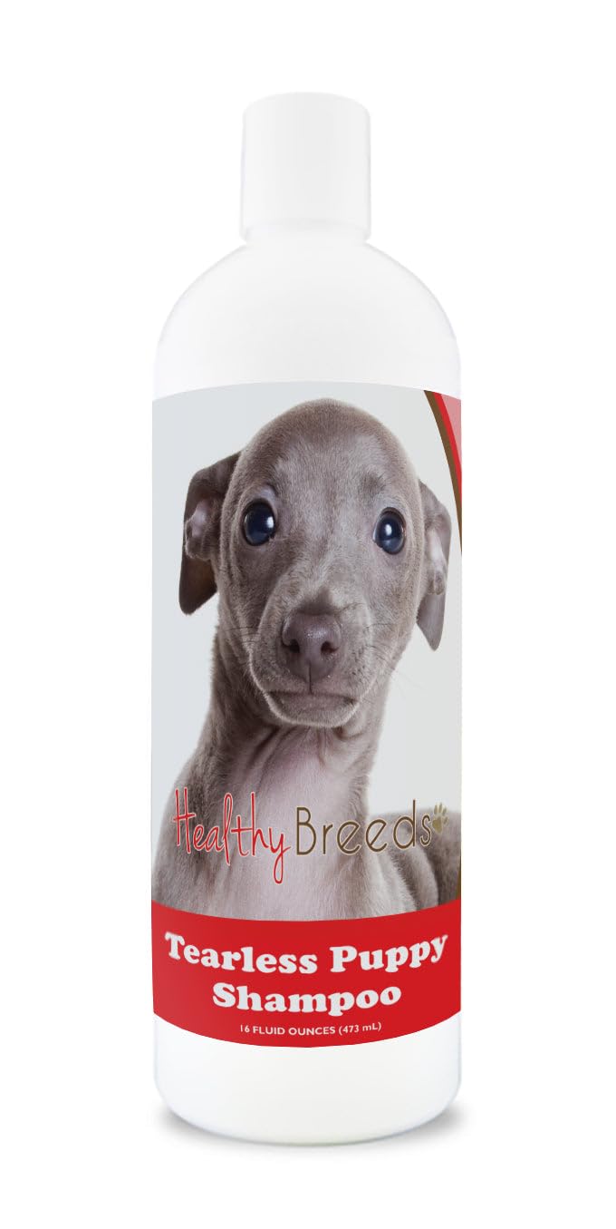 Healthy Breeds Italian Greyhound Tearless Puppy Shampoo - 16 oz Gentle Hypoallergenic Dog Wash for Sensitive Skin | Perfect for Bath Time & Grooming