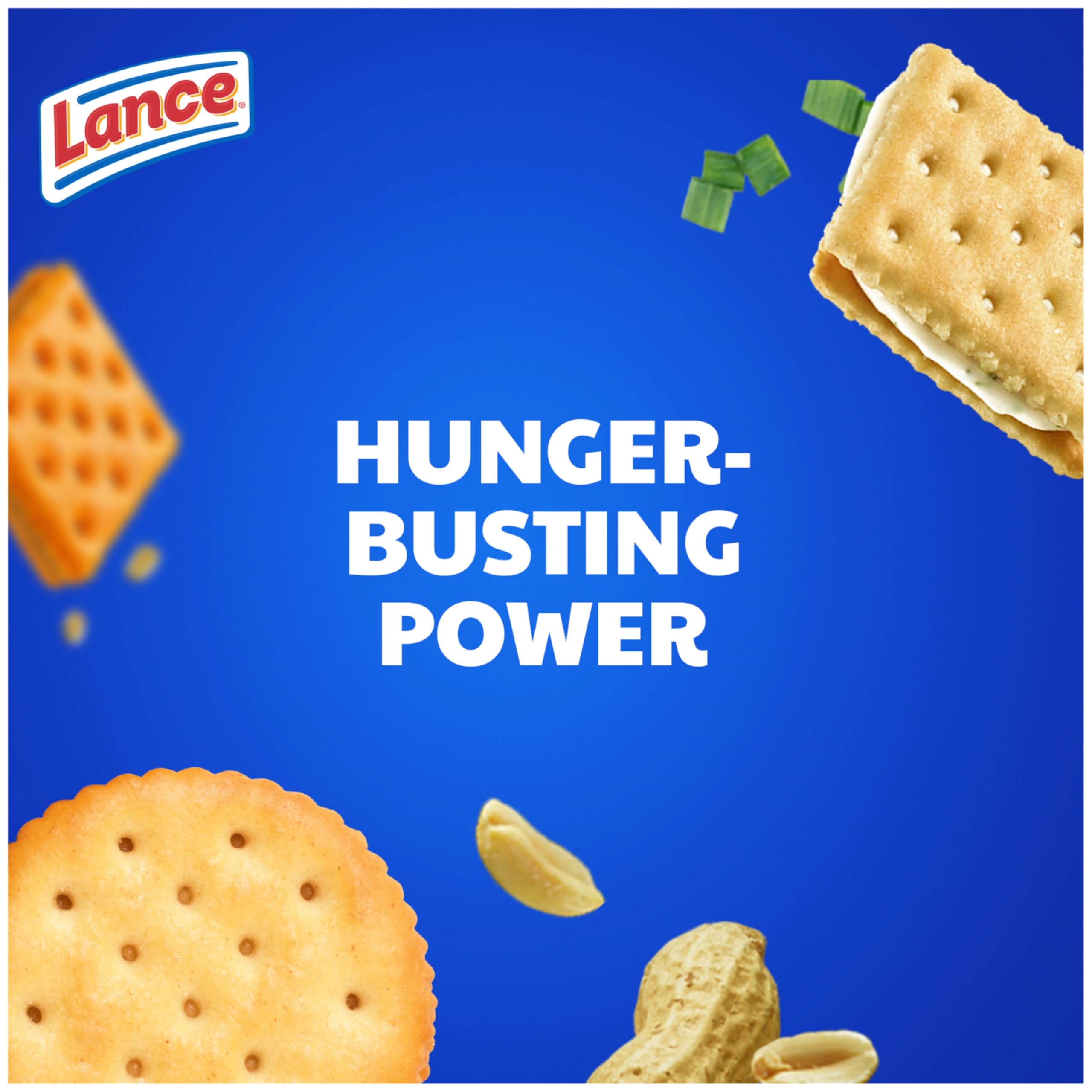 Lance Sandwich Crackers Variety Pack - 3 Flavors, 10 Individually Wrapped Packs (6 Sandwiches Each) | Perfect for Lunch Boxes, Office Snacks & Road Trips