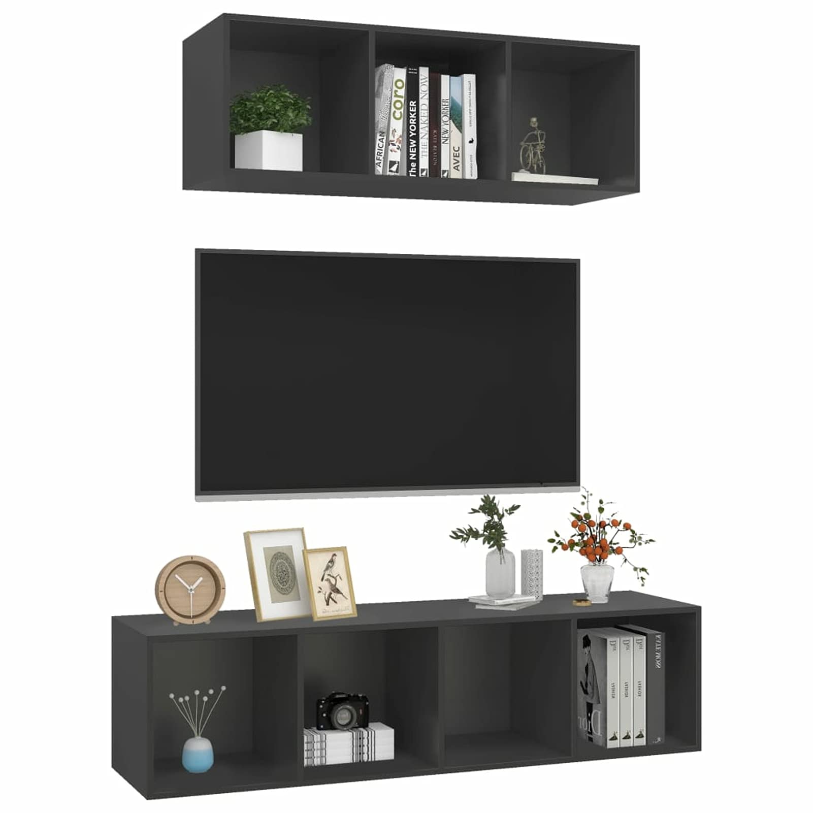Tidyard 2-Piece Wall Mounted TV Cabinet Set - 42.1