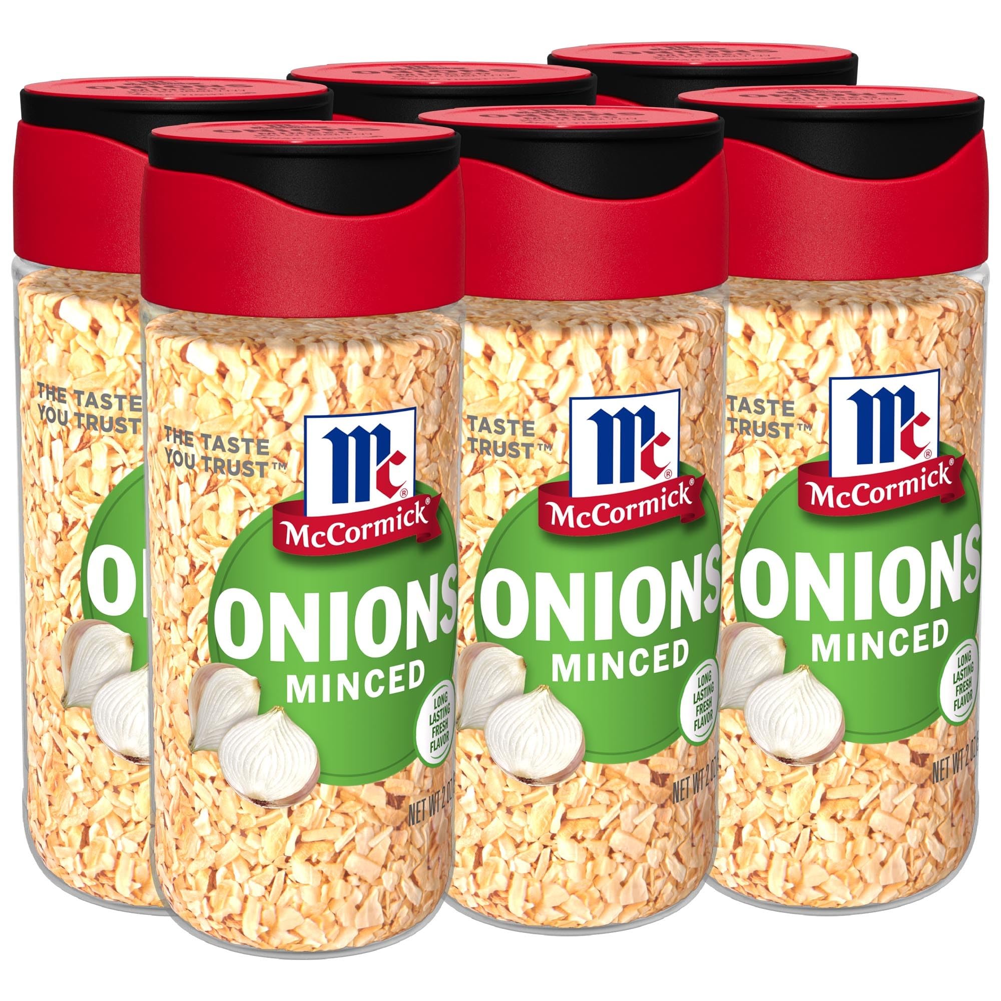 McCormick Minced Onions, 2 oz (Pack of 6) | Dried Chopped Onion for Cooking, Baking & Seasoning | Perfect for Soups, Stews, Salads & Casseroles