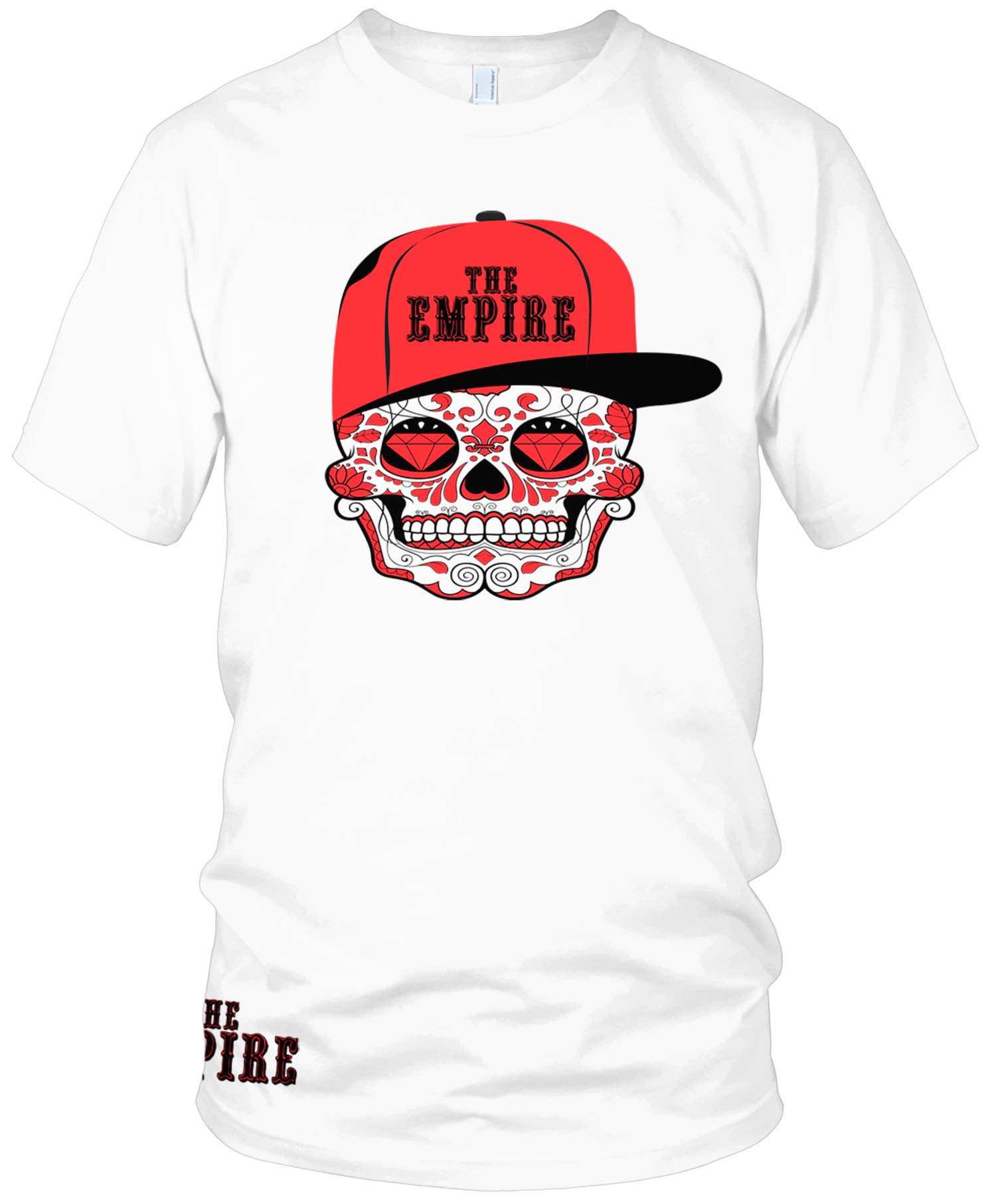 Millionaire Mentality Empire Candy Skull White Graphic T-Shirt for Men | Trendy Streetwear & Casual Outfit | Perfect for Parties, Concerts, and Everyday Wear