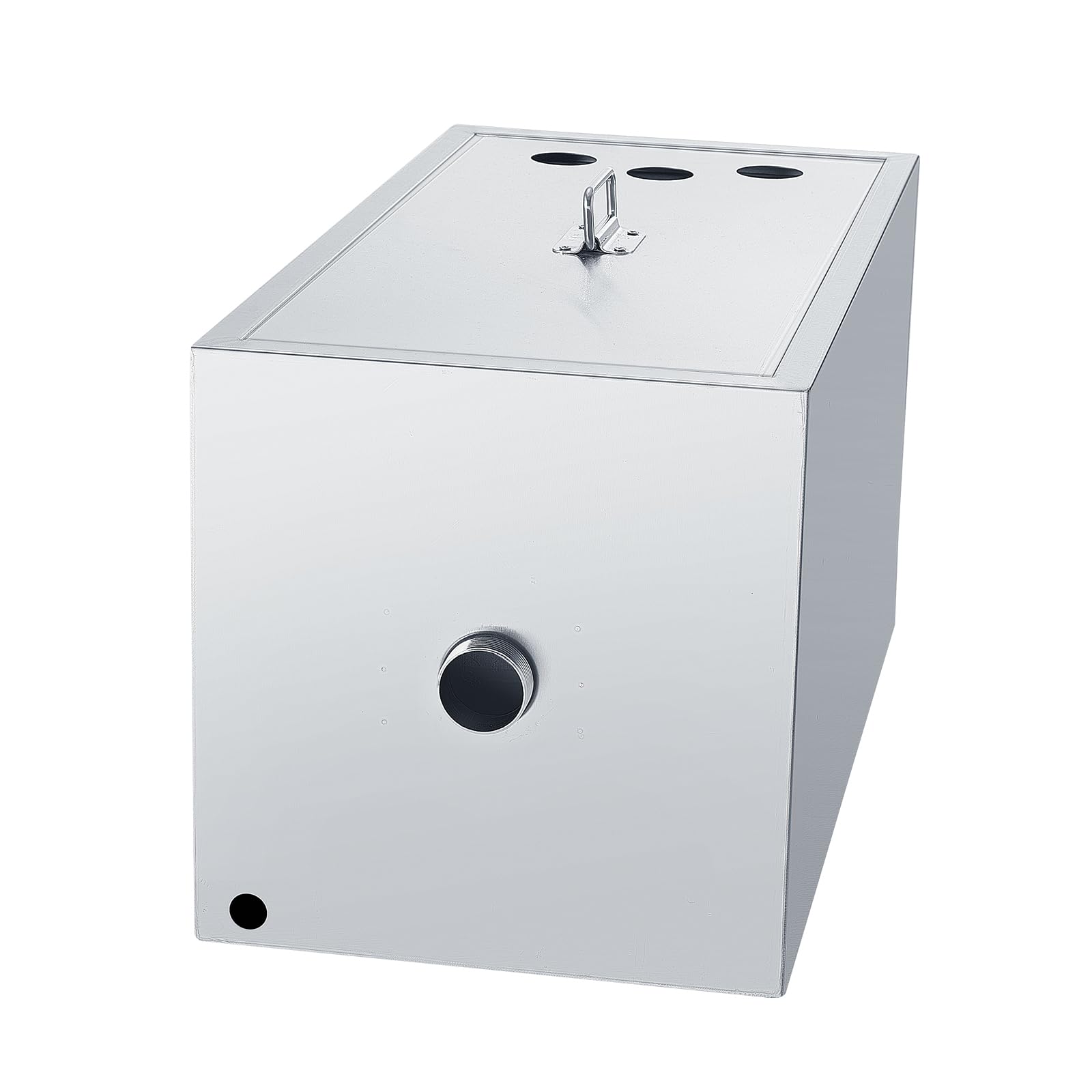 VEVOR 25 LBS Commercial Grease Trap - Stainless Steel Under Sink Grease Interceptor with Top Inlet, 6.4 GPM Wastewater Oil-Water Separator for Restaurant, Canteen & Home Kitchen - Perfect for High-Volume Cooking Areas and Food Service Establishments