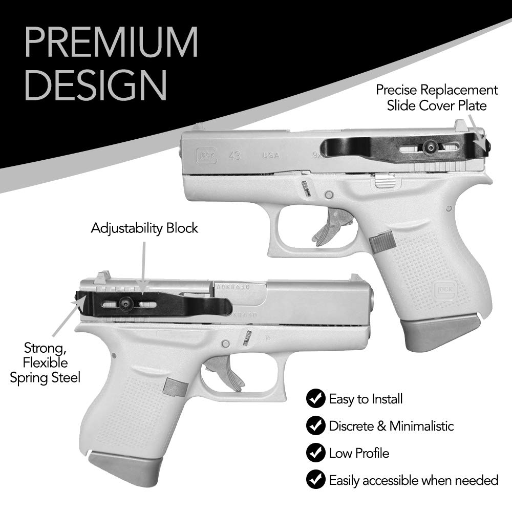 ClipDraw Gun Clip - Low Profile Slim Concealed Carry Holster for Pistols | Easy Installation | Made in USA | Perfect for Everyday Carry, Home Defense & Concealed Carry