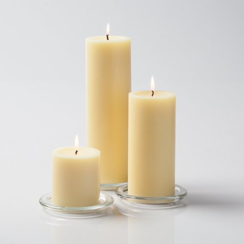 Richland Ivory Pillar Candles - Set of 18 Long-Lasting Unscented Candles for Weddings, Home Decor, and Romantic Ambiance