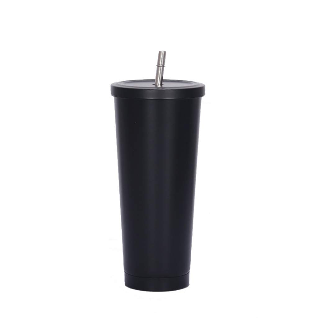 BPA-Free Stainless Steel Travel Tumbler - 750ml/25oz Double-Walled Vacuum Insulated Coffee Mug with Straw & Leak-Proof Lid - Keeps Drinks Hot/Cold for Hours - Perfect for Office, Gym, Hiking & Road Trips