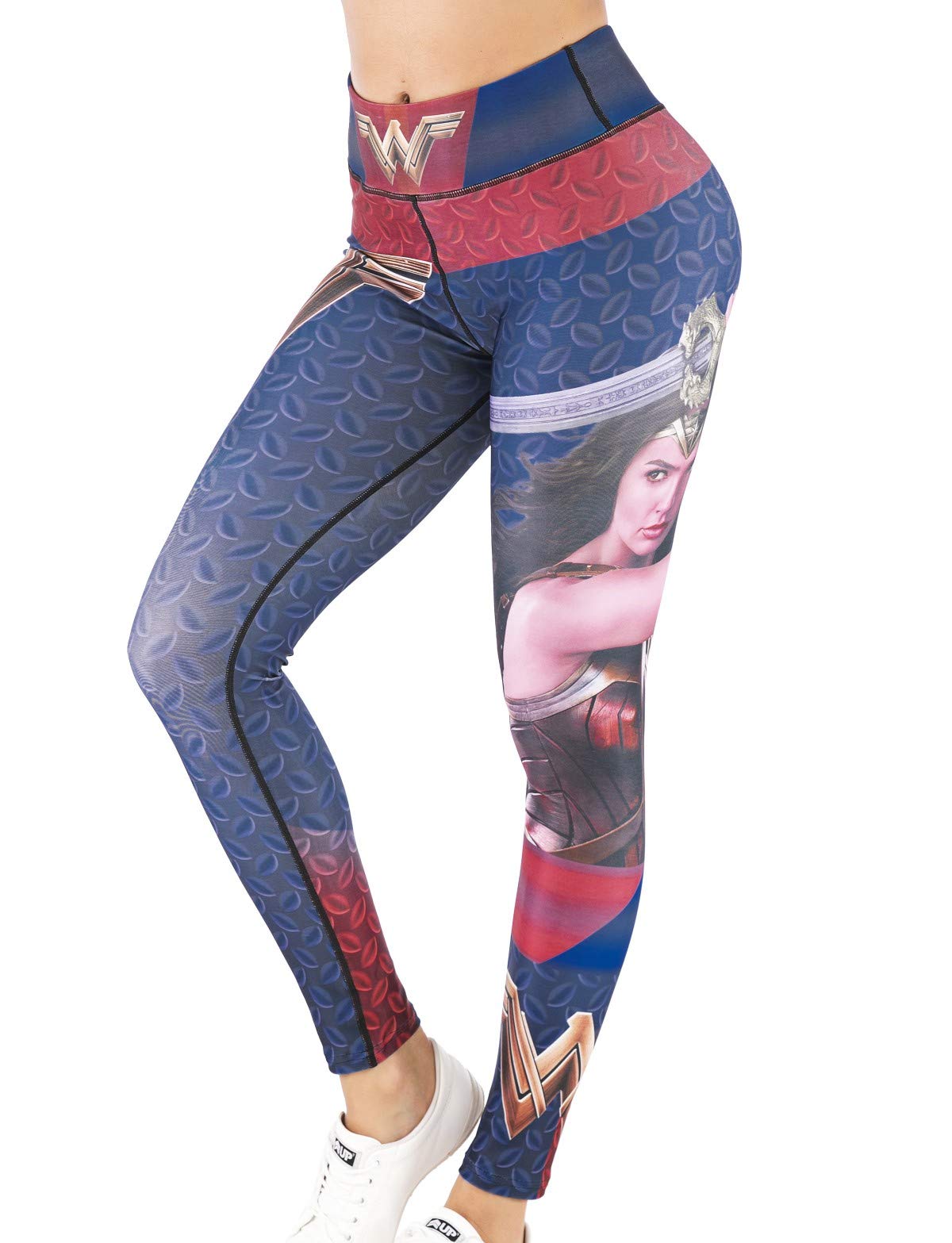 Women's Superhero Digital Print Yoga Leggings - High Waist Compression Workout Pants for Running, Gym & Casual Wear
