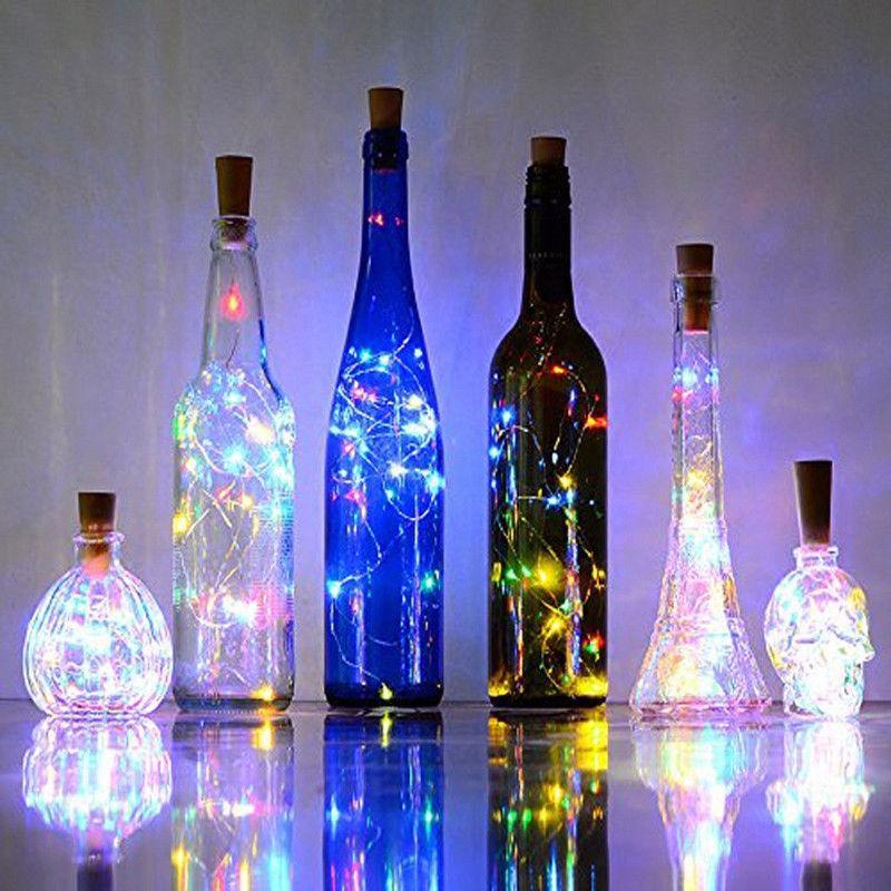 3 Ft 10 Super Bright RGB LED Solar Powered Wine Bottle Lights with Cork - DIY Fairy String Lights for Home, Wedding, Party Decoration - Perfect for Outdoor Garden, Patio, and Holiday Decor