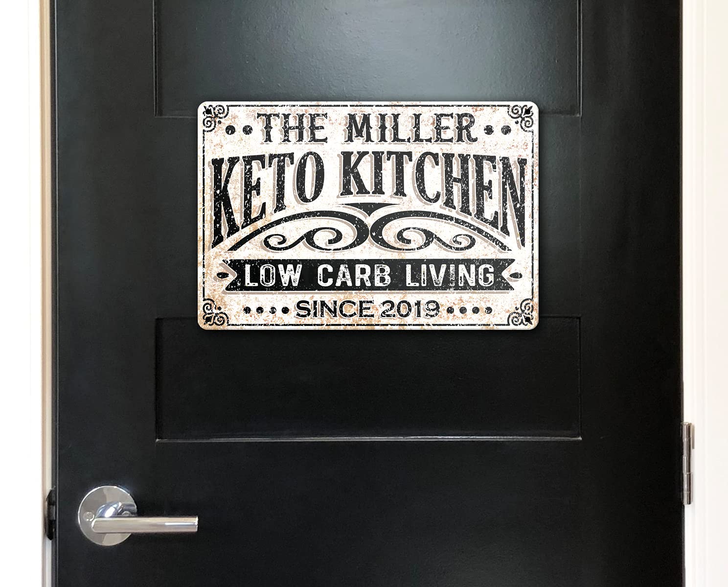 Custom Keto Diet Metal Wall Sign - Motivational Kitchen Decor for Weight Loss & Healthy Lifestyle - Perfect for Home Gym, Office or Fitness Studio