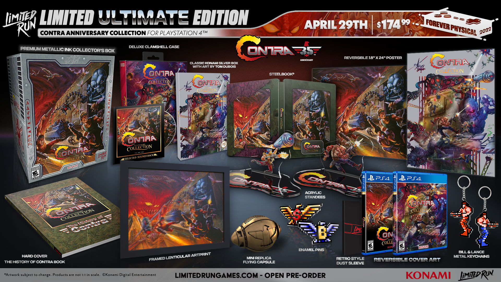 Limited Run #446: Contra Anniversary Collection Ultimate Edition (PS4) - Classic Arcade Action Game for Retro Gaming Enthusiasts | Perfect for Nostalgic Multiplayer Sessions