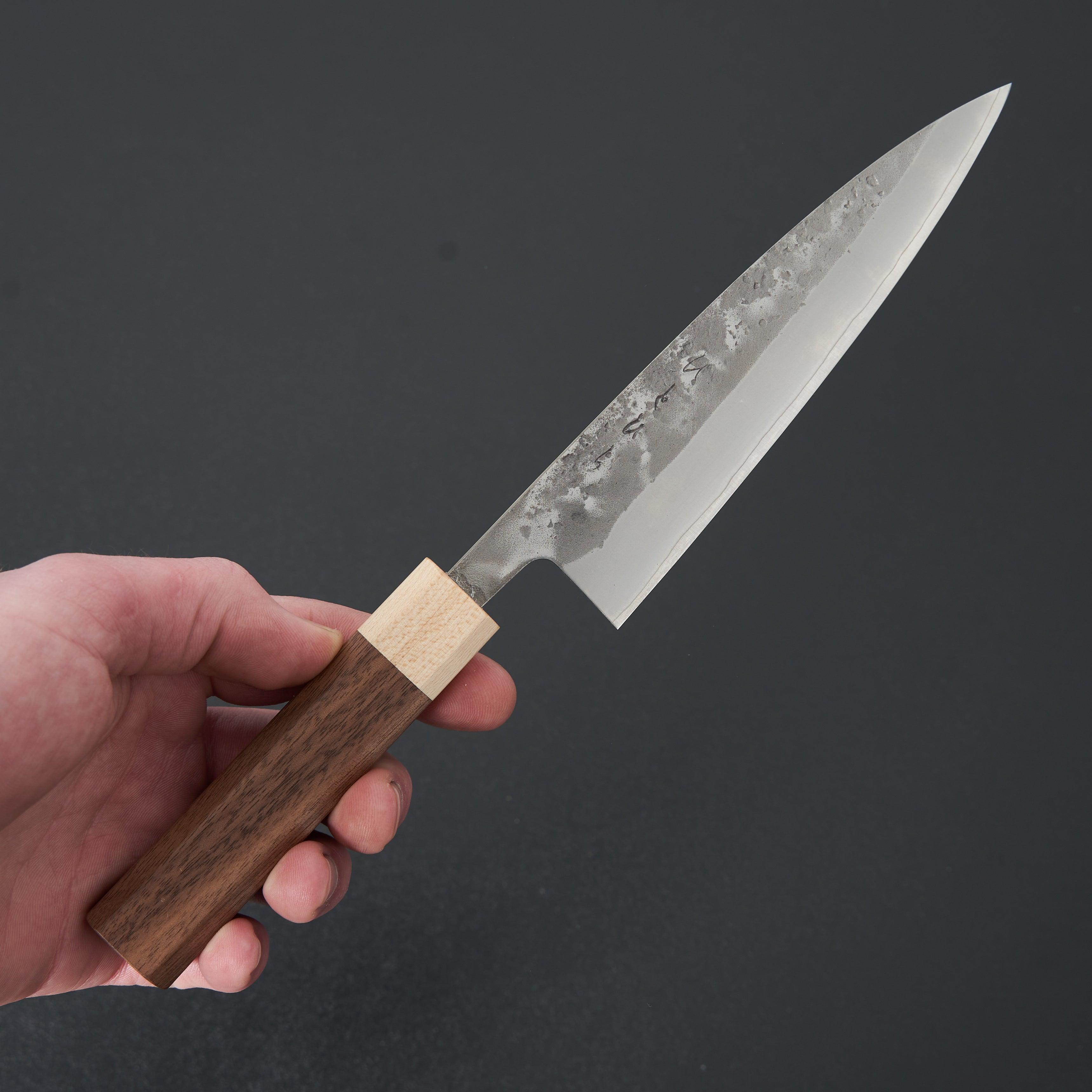 Hitohira TD SLD Nashiji Petty Knife 150mm - Japanese Stainless Steel Blade with Walnut Handle - Perfect for Slicing, Chopping & Precision Kitchen Tasks