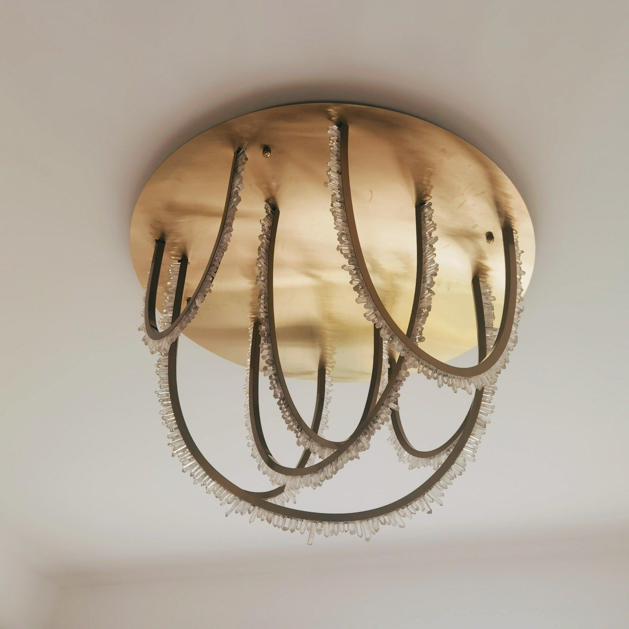 Elegant Crystal Chandelier Ceiling Light Fixture - Modern Dining Room & Bedroom Lighting for Home Decor