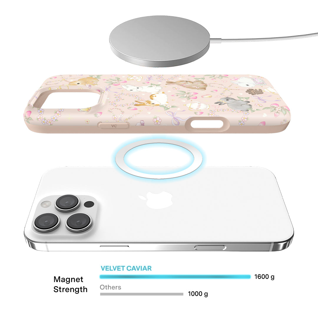 Cute Bunny & Bow iPhone Case - Adorable Animal Design Protective Cover for iPhone 13/12/11/X - Perfect Gift for Girls, Teens & Bunny Lovers (Home, School, Travel)