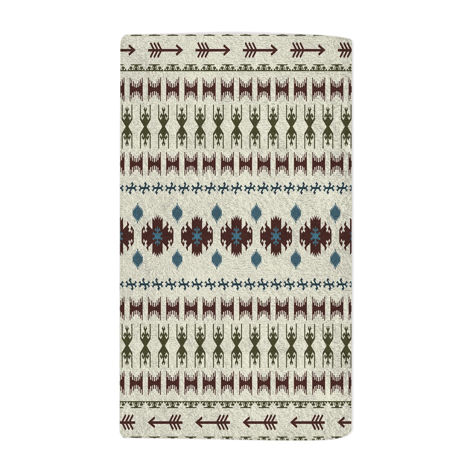 Premium Geometric Hand Towels - Retro Native American Indian Arrow Design, Soft Bath & Kitchen Towels (15