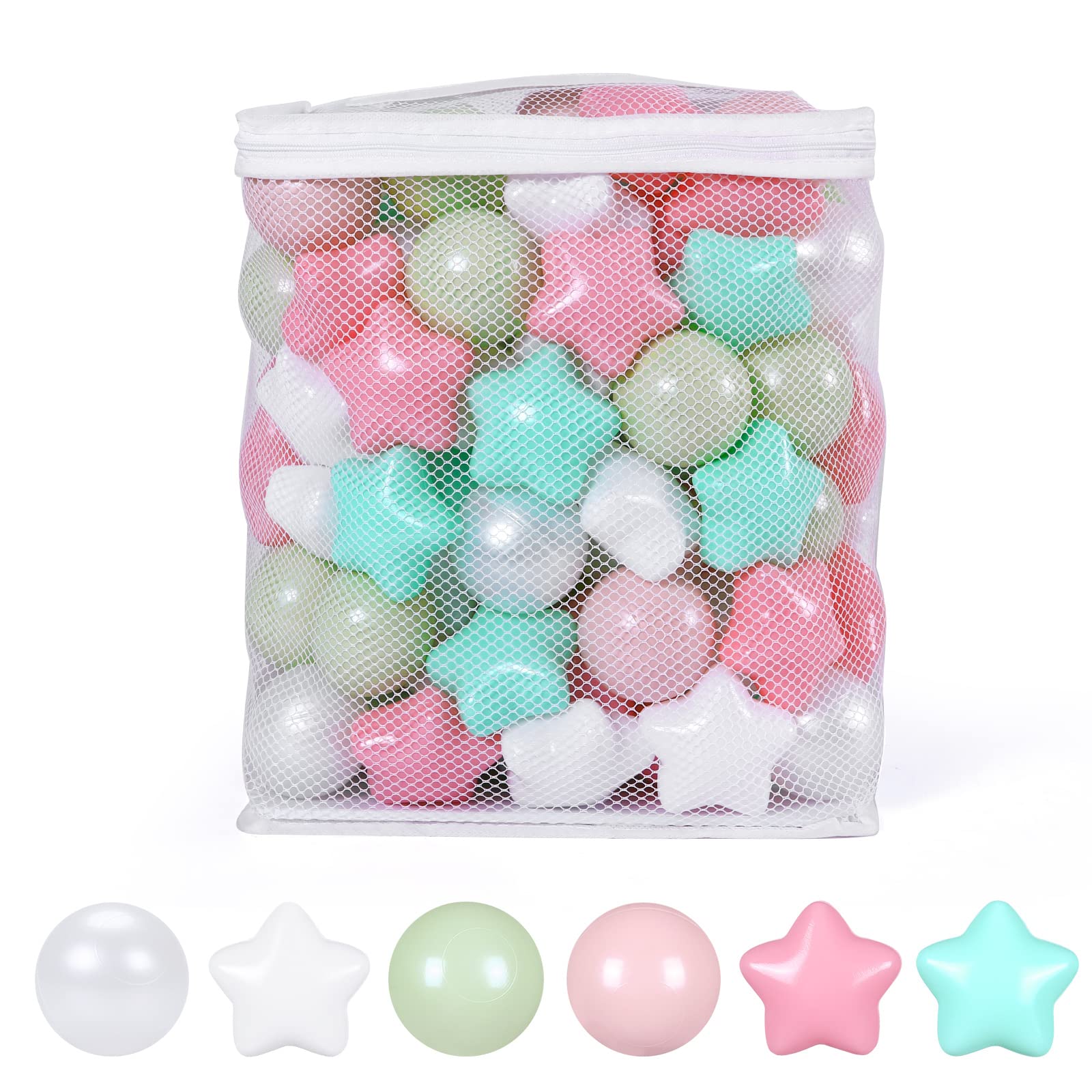 Non-Toxic 2.2-Inch Crush Proof Play Balls for Toddlers - Pack of 50/100/200 | BPA-Free, Phthalate-Free Plastic Ball Pit Balls | Safe for Indoor Play, Kids Parties & Sensory Play
