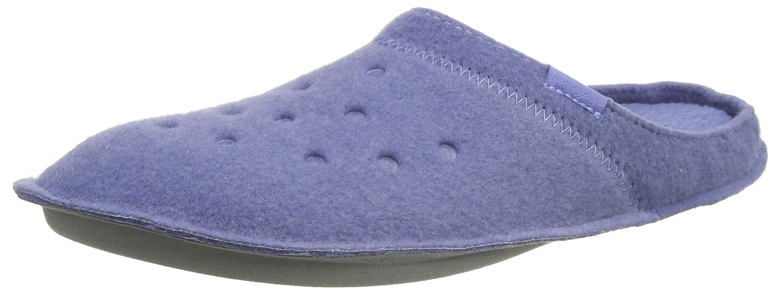 Crocs Classic Fuzzy Lined Slippers for Men & Women - Cozy Indoor/Outdoor House Shoes for Winter Comfort at Home, Office & Travel