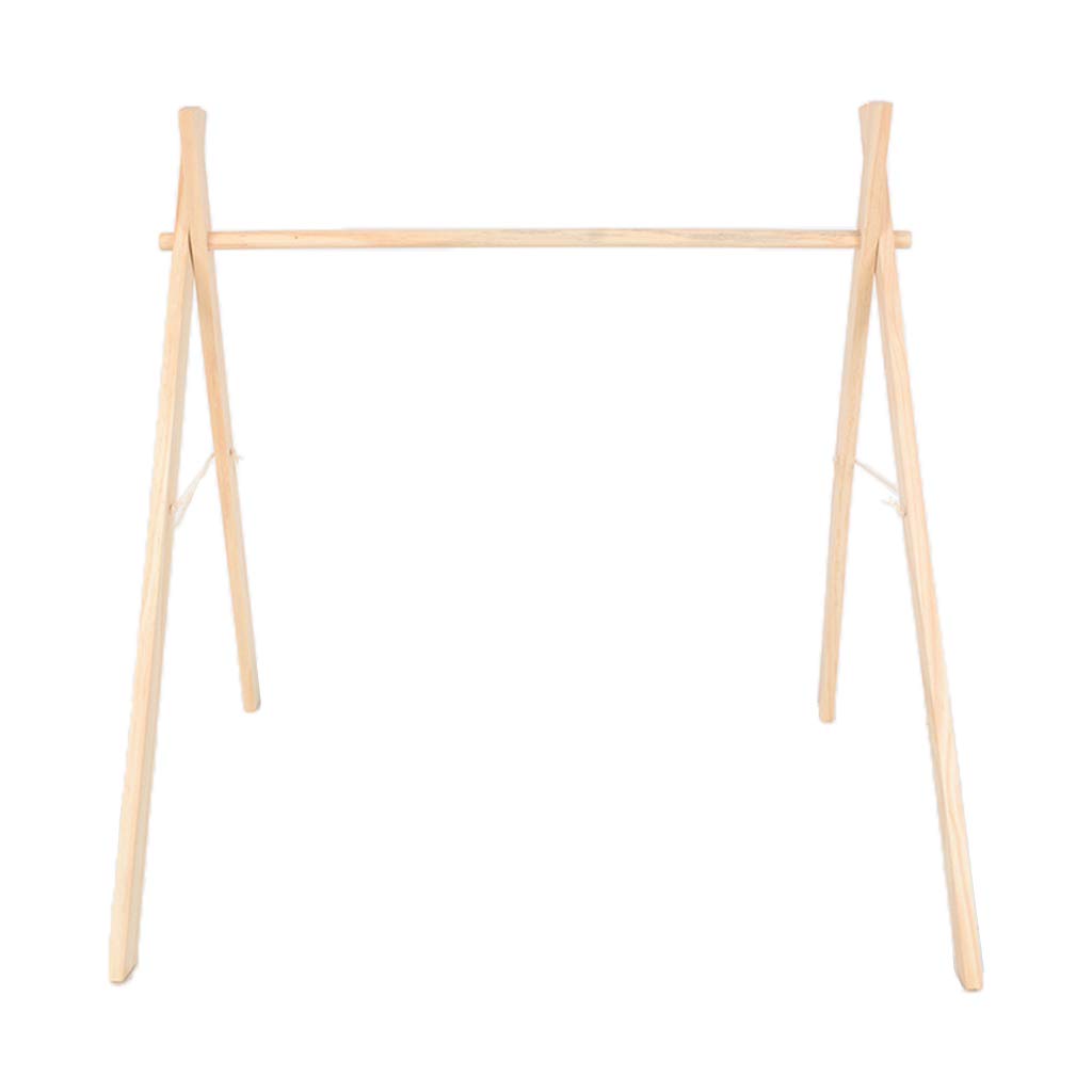 Nordic Wooden Fitness Rack for Kids - Sturdy Baby Play Gym Bar with Wood Frame, Toddler Room Decor & Montessori Climbing Structure for Home Playroom & Nursery