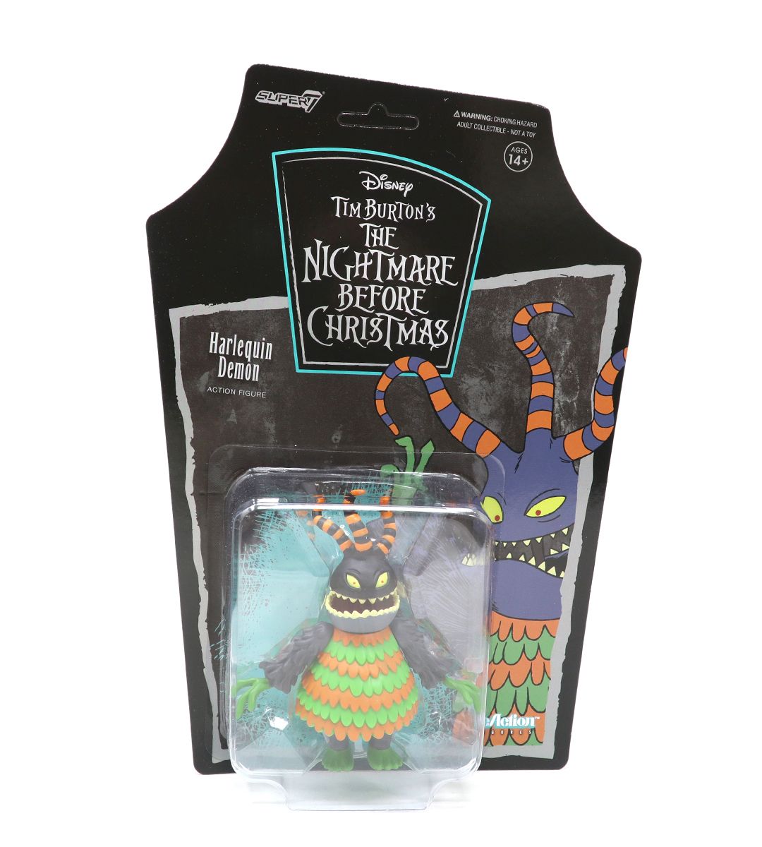 Demon Arlequin Tim Burton's The Nightmare Before Christmas ReAction Figure - Collectible Movie Character Toy for Halloween & Christmas Decorations