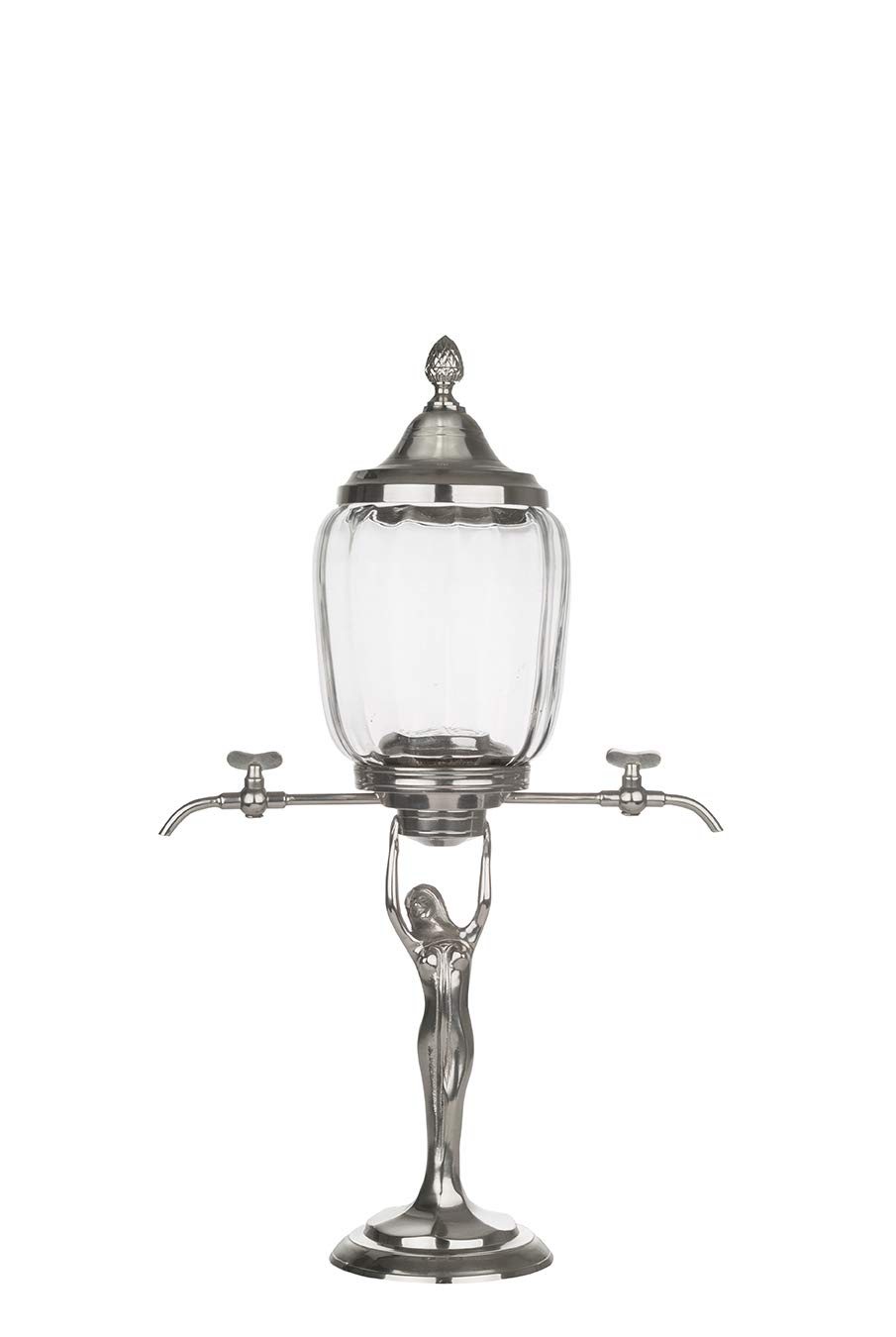 Premium Lady Absinthe Fountain with 2 Spouts - Elegant Antique-Style Absinthe Dripper for Home Bar & Cocktail Parties - Perfect for Traditional Absinthe Preparation & French-Inspired Entertaining