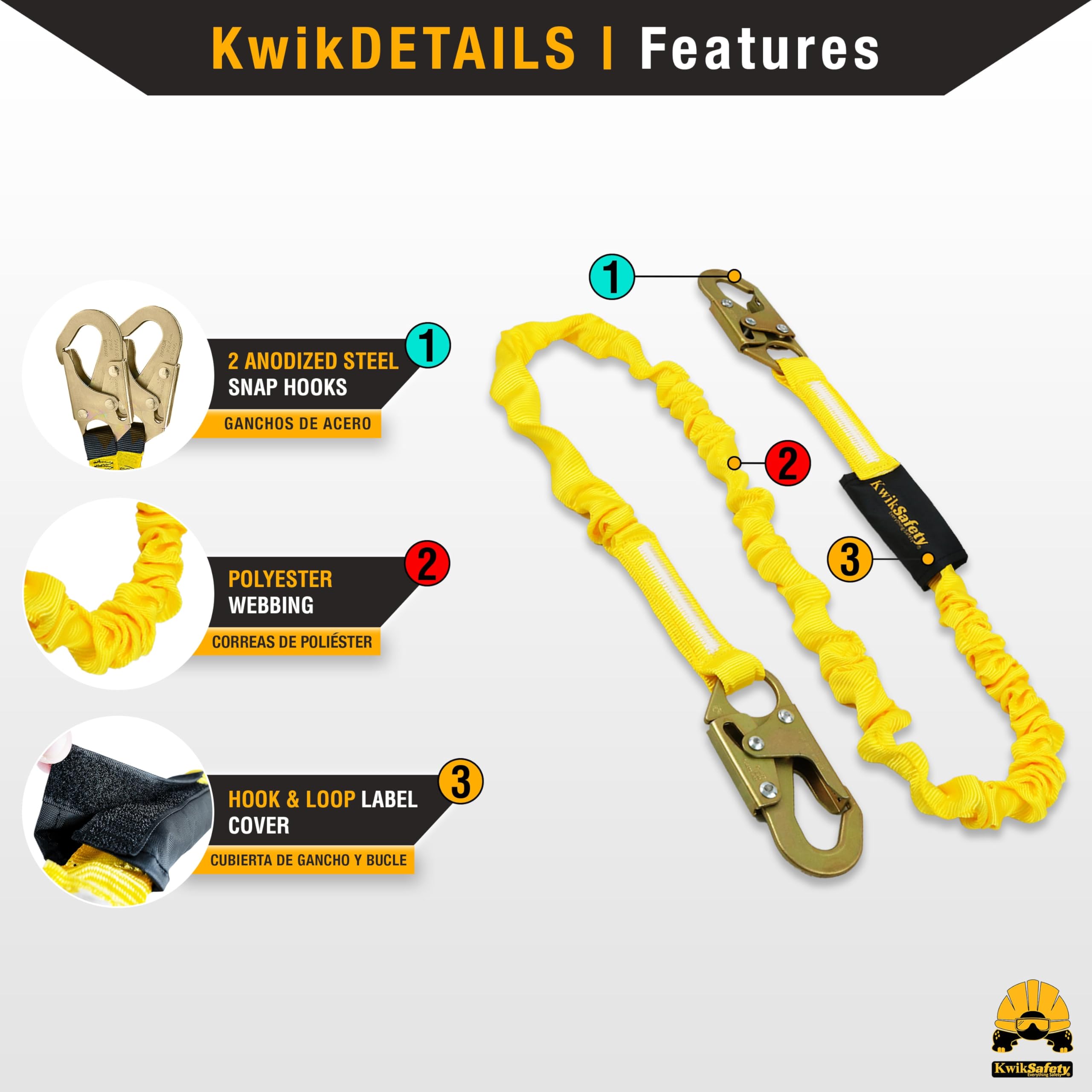 KwikSafety TYPHOON Ironworker Safety Harness with 3 D-Rings & Tool Lanyard Loop - ANSI & OSHA Certified for Construction Work - Fall Protection Gear for Roofing, Steel Erection & High-Risk Jobs