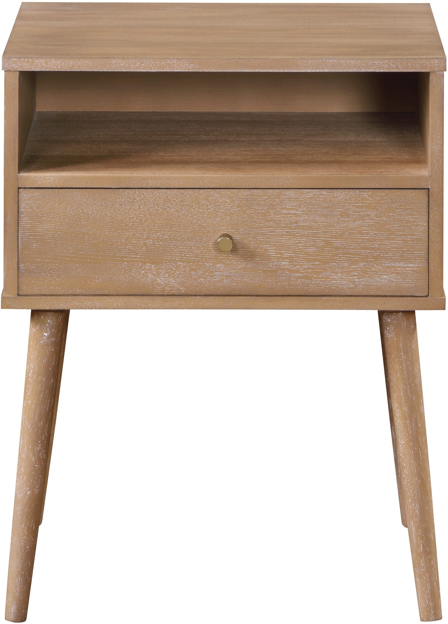 Office Star Rena 1 Drawer Side Table with Shelf - Compact End Table for Living Room, Bedroom, or Office - Perfect for Storage & Organization [RNA05]