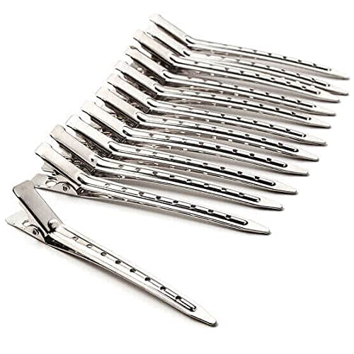 Professional Plastic Hair Clips for Styling - Non-Slip Duckbill Sectioning Clips for Thick Hair (Pack of 24) - Perfect for Salon, Home Haircuts & DIY Styling