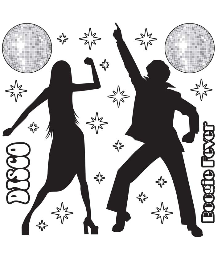 70s Disco Cutouts - Vintage Disco Party Decorations for Wall & Home - Perfect for 70s Theme Parties, Halloween, and Retro Events