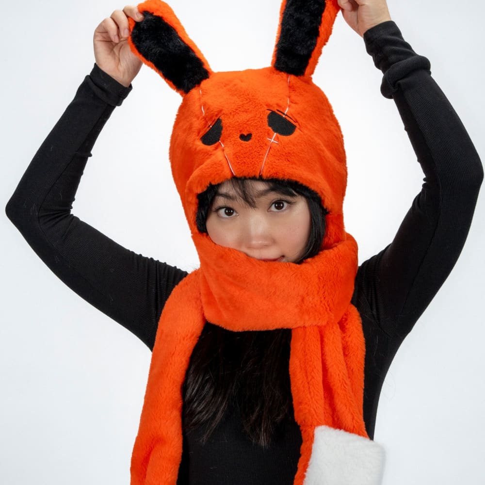 Scoodie Dreadful Anxiety Rabbit Scarf Hoodie - Soft Comfort Wear for Stress Relief, Cute Animal Design - Perfect for Winter Warmth, Anxiety Support & Cozy Lounging
