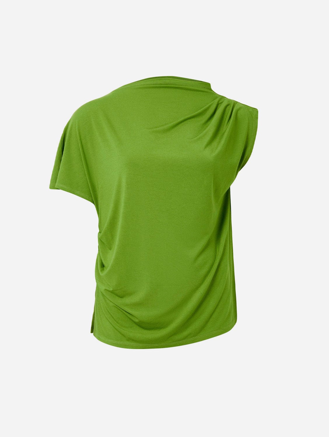 Women's Modal Jersey Top - Soft & Breathable Green T-Shirt for Casual Wear & Layering | Cate